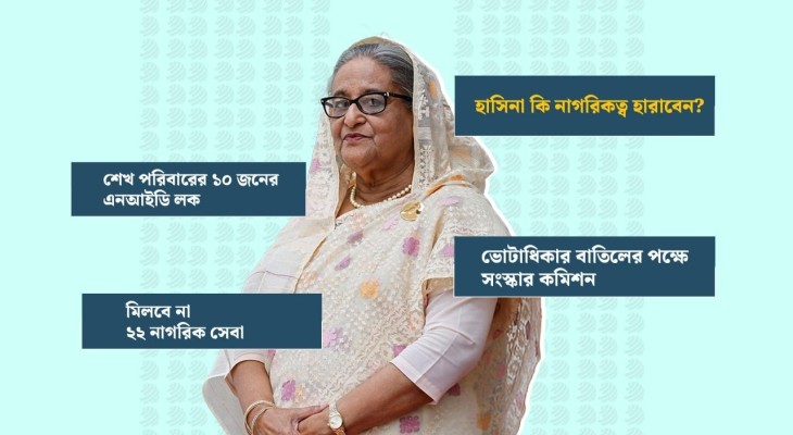 এনআইডি লকের কারণে ২২ ধরনের নাগরিক সেবা পাবেন না শেখ হাসিনা