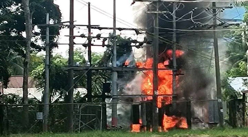 কলাপাড়ায় বিদ্যুৎ সঞ্চালন স্টেশনে অগ্নিকাণ্ড, ৬৭ হাজার গ্রাহক অন্ধকারে