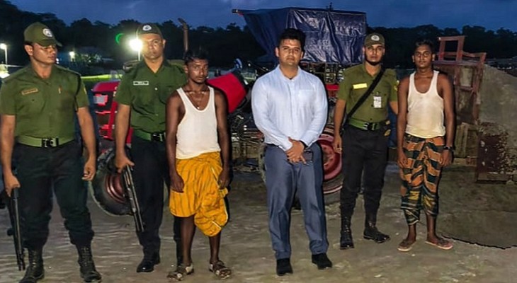 অবৈধভাবে বালু উত্তোলন ৫০ হাজার টাকা জরিমানা