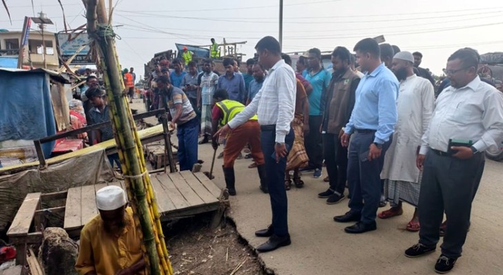 কুয়াকাটায় অবৈধ স্থাপনা উচ্ছেদ করেছে ভ্রাম্যমান আদালত