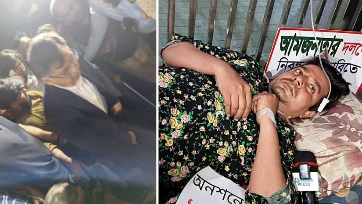 সালাউদ্দিনের আশ্বাসে অনশন ভাঙলেন আমজনতা দলের তারেক