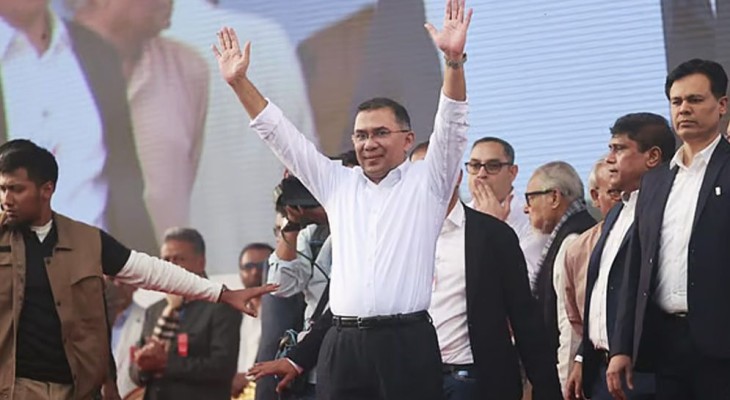 নিরাপদ বাংলাদেশ ও 'এক স্বপ্নিল পরিকল্পনা'র বার্তা নিয়ে ফিরলেন তারেক রহমান