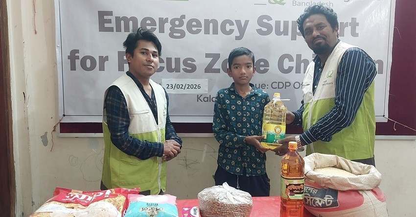 কলাপাড়ায় দরিদ্র ৬ শিশু পেল খাদ্য সহায়তা