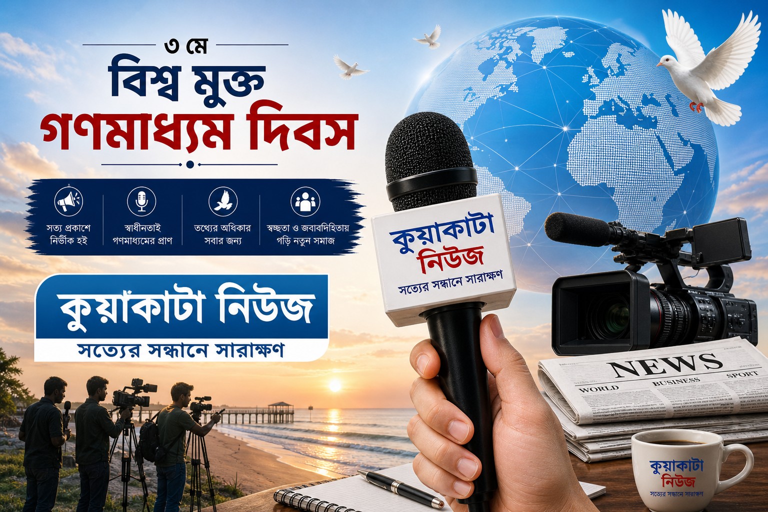 আজ বিশ্ব মুক্ত গণমাধ্যম দিবস
