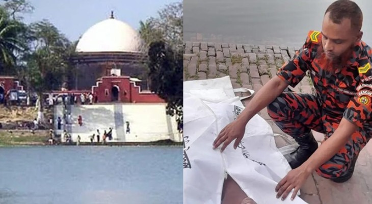 বাগেরহাটে মাজারের দীঘিতে কুমিরে নেওয়া শিশুর মরদেহ উদ্ধার