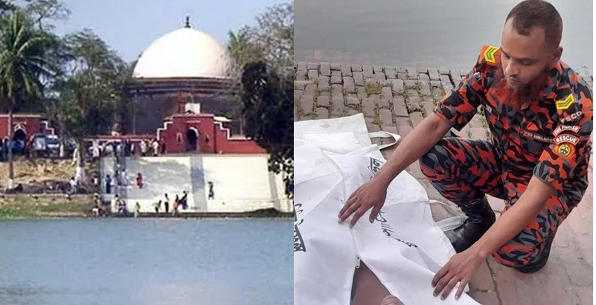 বাগেরহাটে মাজারের দীঘিতে কুমিরে নেওয়া শিশুর মরদেহ উদ্ধার