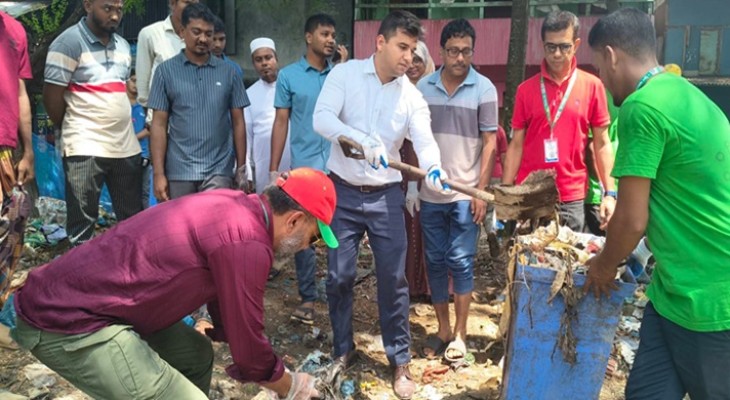 কলাপাড়ার ময়লার ভাগাড়, অপসারণ করা হয়েছে প্রায় ১৫ টন বর্জ্য